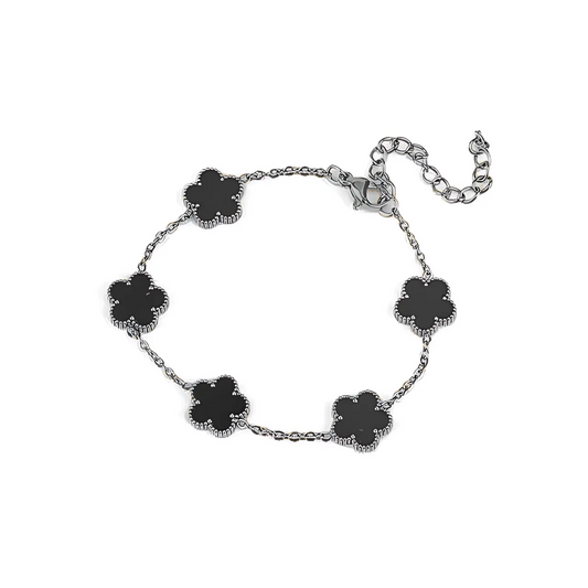 Black/Silver Elysian Clover Bracelet