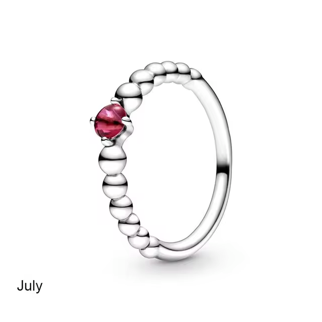 July Birthstone Beaded Ring - Elysian Embrace