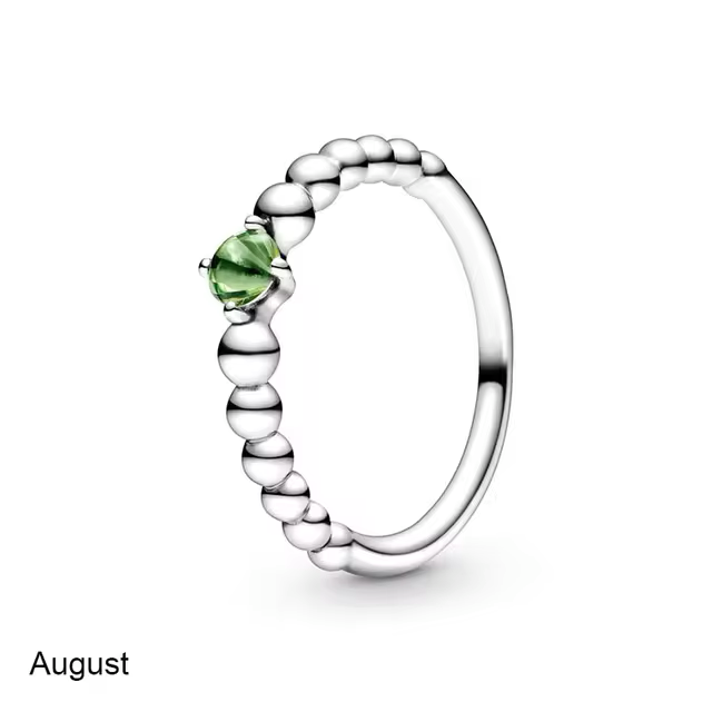 August Birthstone Beaded Ring - Elysian Embrace