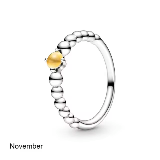 November Birthstone Beaded Ring - Elysian Embrace