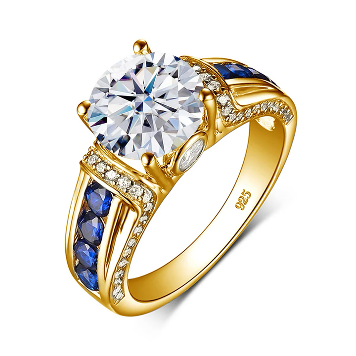 Sapphire Radiance Majesty Ring - Elysian Embrace