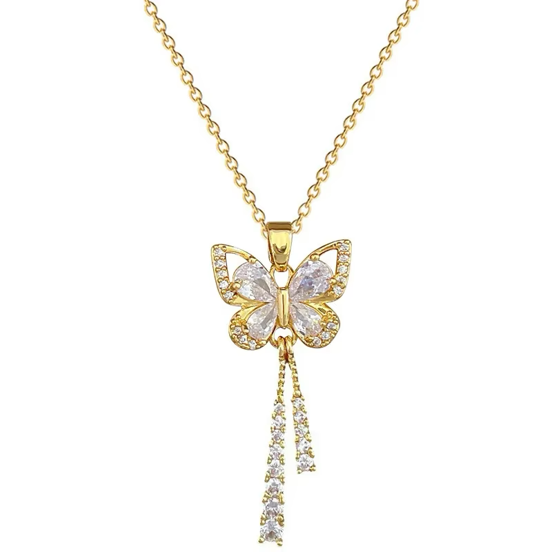 Golden Flutter Necklace - Elysian Embrace