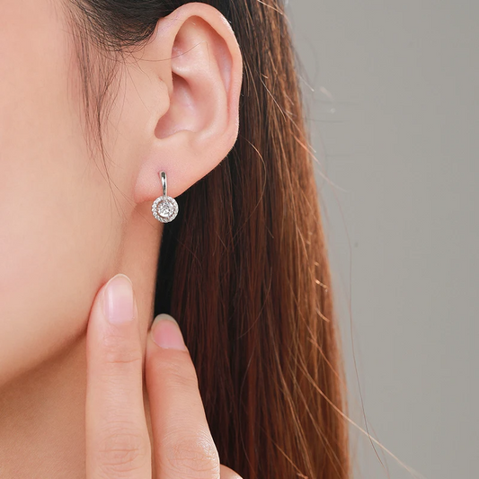 Starlit Halo Drop Earrings