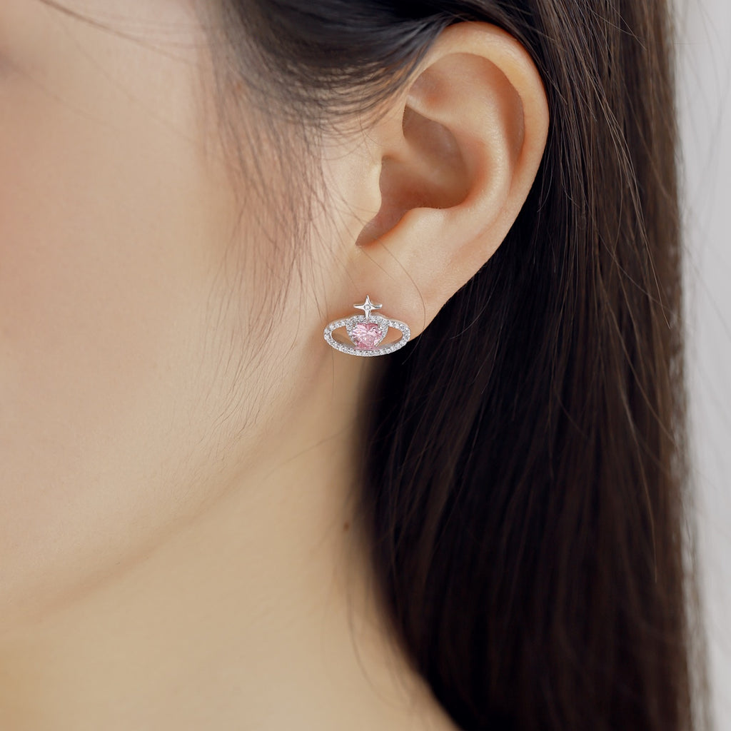 Blushing Orbit Earrings - Elysian Embrace