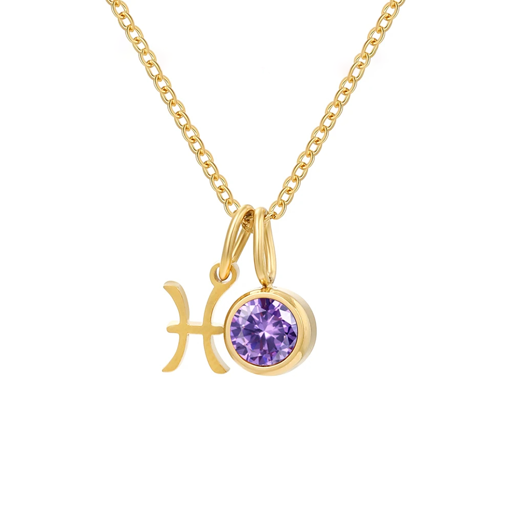 February_Birthstone_Necklace - gold