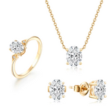 Golden Aurora Solitaire Set - Elysian Embrace