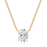 Golden Aurora Solitaire Necklace - Elysian Embrace