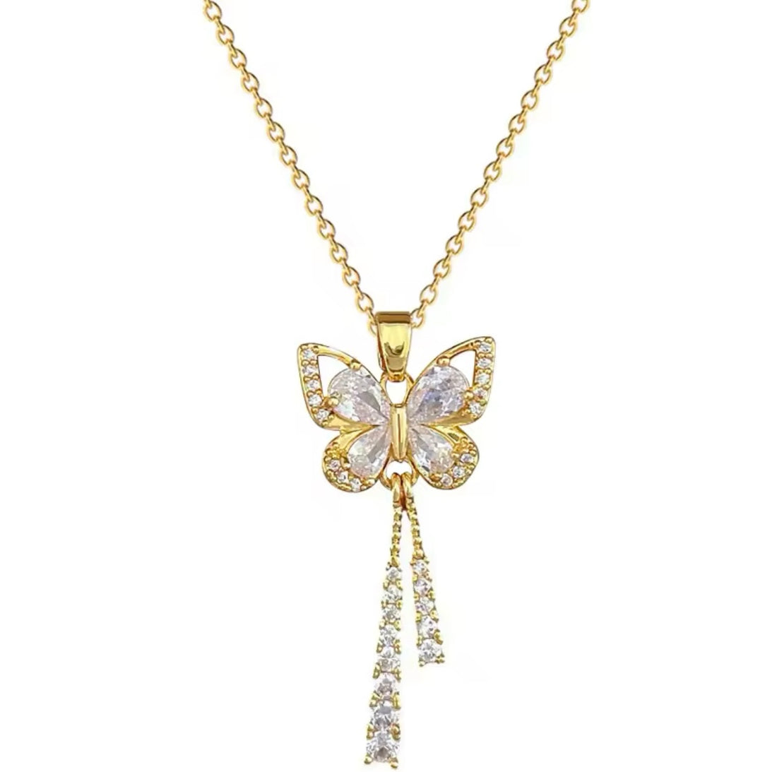 Golden Flutter Necklace - Elysian Embrace