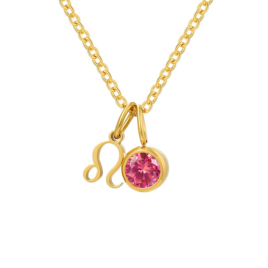 July Birthstone Necklace - Gold