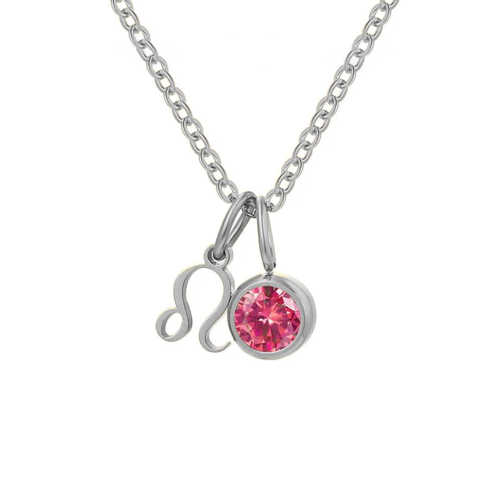 July Birthstone Necklace - Silver