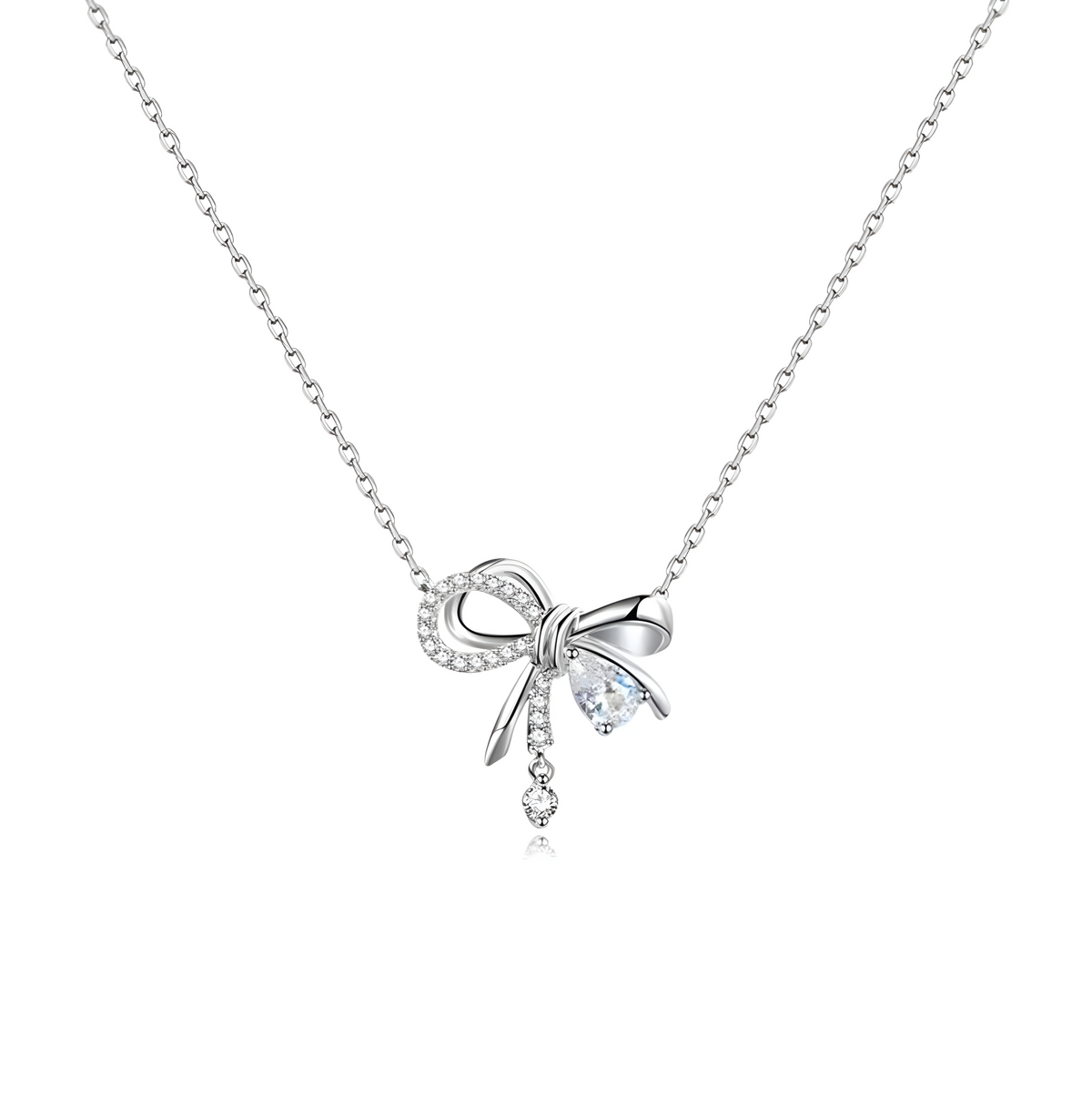Knots of Affection Necklace (White) - Elysian Embrace