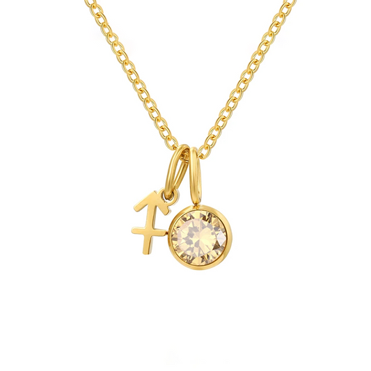 November Birthstone Necklace - gold