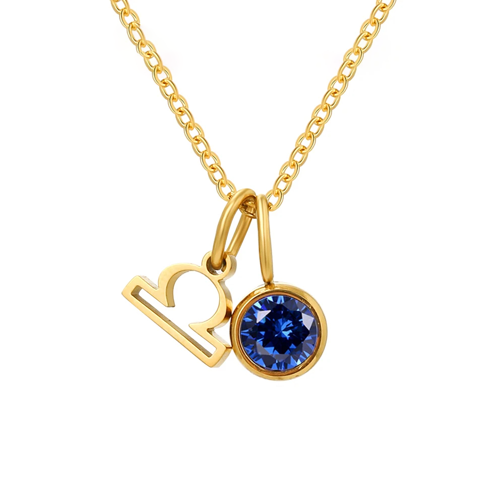 September Birthstone Necklace - Gold