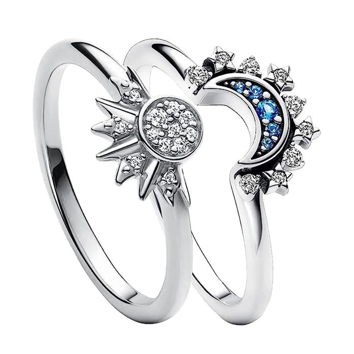 Sun & Moon Midnight Ring Set
