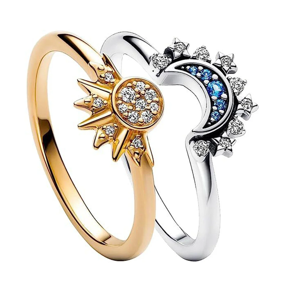Sun & Moon Ring Set