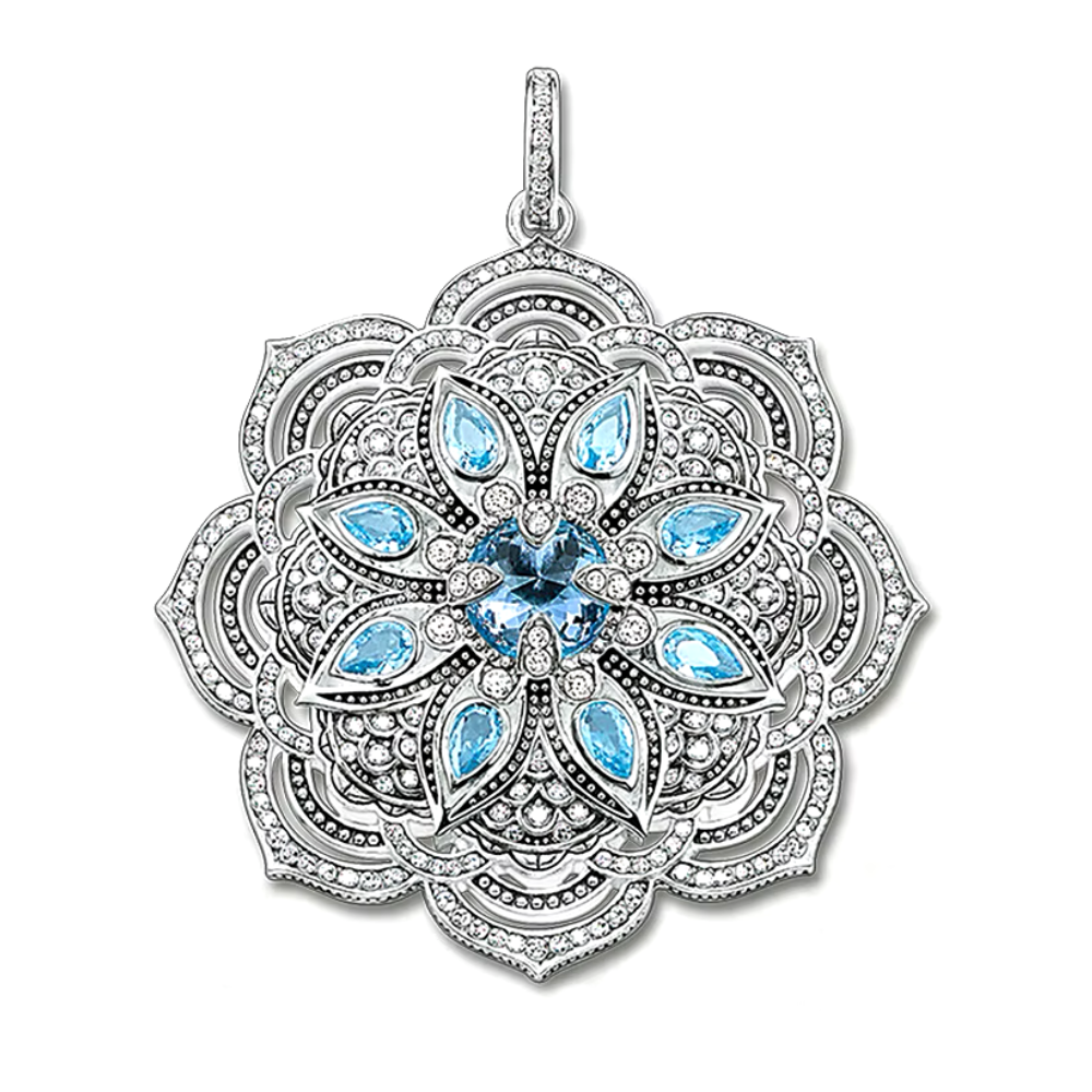 Blue Lotus Flower Pendant - Elysian Embrace