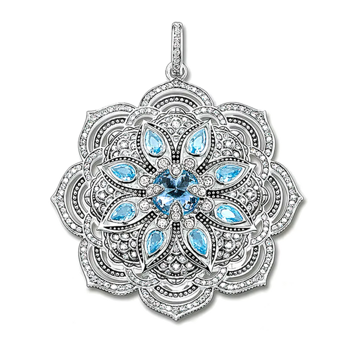 Blue Lotus Flower Pendant - Elysian Embrace