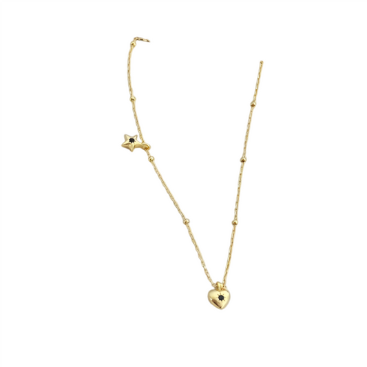 The Heart & Star Embrace neckalce