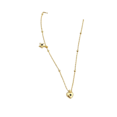 The Heart & Star Embrace neckalce
