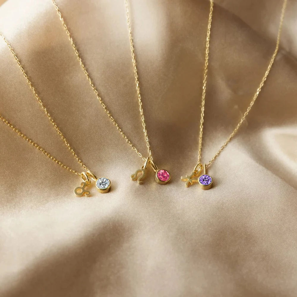 March Birthstone Necklace